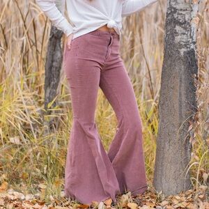 Free people float on flare corduroy pants